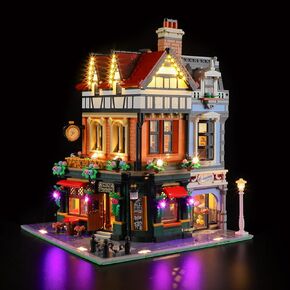 LIGHTAILING Light for Lego-10350 Tudor Corner - Led Lighting Kit Compatible with Lego Building Blocks Model:Remote-Control Version - NOT Included The Model Set