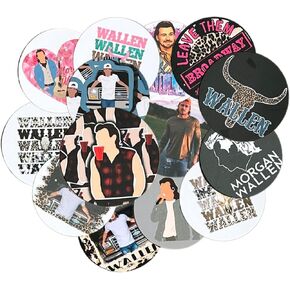 Country Singer Freshie Cardstock Cutouts Rounds 2.5" inch | 12 pk Mixed for Scented Aroma Beads Bake for Car Manly Assorted Inserts for Bags Music Lyrics Whiskey Bottle