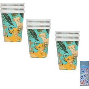 Unique The Lion King Birthday Party Supplies Bundle includes 9oz Party Paper Cups - 24 Cups
