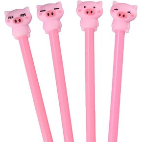 okhobby 24 Pieces Cute Pig Writing Gel Ink Pen Novelty Pig Writing Pen Roller Ball Gel Ink Pen with 0.5 mm,for Office, Home Writing Present Supplies