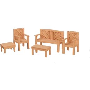 Melody Jane Dollhouse Garden Patio Furniture Set Suite 1:24 Half Inch Scale