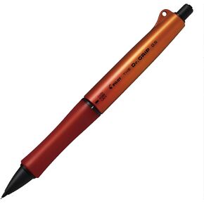 Pilot The Dr. Grip Black Accent, Advanced Mechanical Pencil with Ergonomic Grip, Shake Shake Lock Mechanism, 50% Operational Noise Reduction, 0.5mm Lead, Deep Orange, HTDGB-15-DO