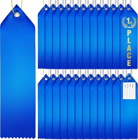Lyrow 36 Pitch Award Blank Award Diy Medal Medal Ribons مع بطاقة متصلة وحبل للمسابقات الأحداث الرياضية الأولى والثانية والثالثة (الأزرق) in Kuwait