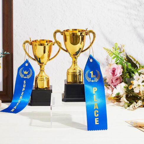 Lyrow 36 Pitch Award Blank Award Diy Medal Medal Ribons مع بطاقة متصلة وحبل للمسابقات الأحداث الرياضية الأولى والثانية والثالثة (الأزرق) in Kuwait