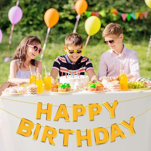 Orange Happy Birthday Banner - Party Birthday Sign Decorations Indoor Outdoor Backyard Backdrop Decorations Supplies Birthday Banner Suitable For Women and Girls Party Supplies in Saudi Arabia