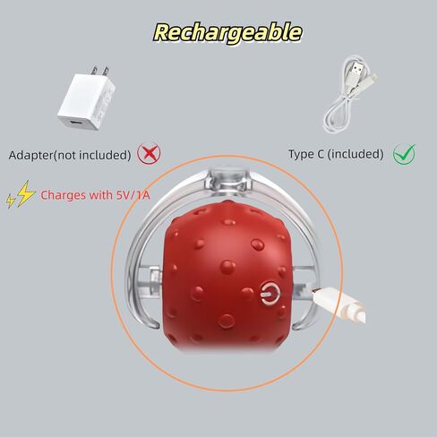 Interactive Cat Toy for Indoor Cats - 3rd Generation Agility Mobile Ball with Elastic Rope Tail, Motion Activated Automatic Toy for Bored Kittens and Adult Cats (Yellow) in Kuwait