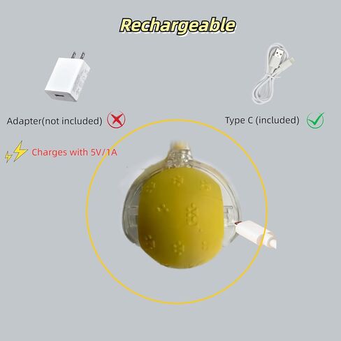 Interactive Cat Toy for Indoor Cats - 3rd Generation Agility Mobile Ball with Elastic Rope Tail, Motion Activated Automatic Toy for Bored Kittens and Adult Cats (Yellow) in Kuwait