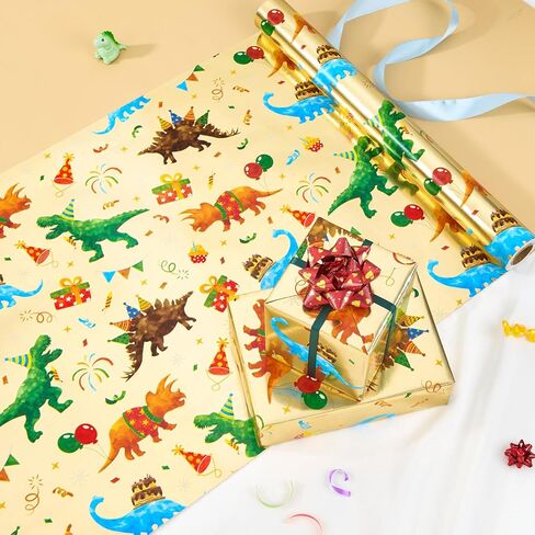 WERNNSAI Mermaid Reversible Wrapping Paper Roll - 1 Roll 17" x 33 ft Mermaid Birthday Wrapping Paper Roll Girls Kids Mermaid Birthday Gift Wrap Paper Wrapping Paper Polka Dot Design Mermaid Party Favor in Saudi Arabia