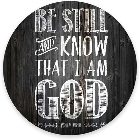 Mouse Pad, Be Still and Know That I am God - Psalm 46:10 Mouse Pad, Mouse Mat Round Mouse Pad Non-Slip Rubber Base Round Mousepad for Laptop PC Office 7.9×7.9×0.12 inches in Saudi Arabia