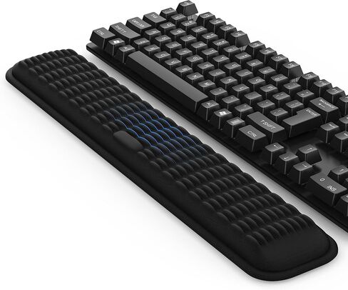 MEKASS Keyboard Wrist Rest, Soft Memory Foam Wrist Support for Keyboard, Keyboard Hand Rest Pad for Wrist Pain Relief, Keyboard Wrist Guard for Long Hours of Work, Gaming, Studying（Classic Black） in Saudi Arabia