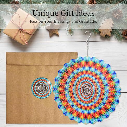 3D Wind Spinner Mandala 10 Inch Evil Eye Stainless Steel Wind Sculpture Blue Hanging Ornament Laser Cut Metal Art for Indoor Outdoor Garden Decoration Protective Amulet for Home and Yard in Saudi Arabia