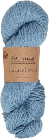 1 Skein La Mia%100 Natural Wool 3.5 Oz(100g) / 218 Yrds (200m), Medium Worsted, Afghan, Yarn, (Cream - L289) in Kuwait