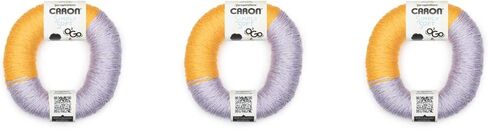 Caron Simply Soft O'Go Aqua Mist/Lavender Blue Yarn - 3 Pack of 140g/5oz - Acrylic - 4 Medium (Worsted) - 250 Yards - Knitting, Crocheting & Crafts in Kuwait
