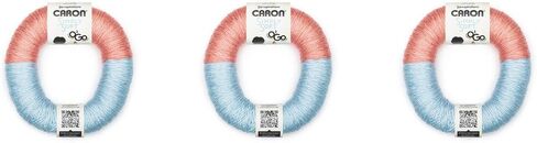 Caron Simply Soft O'Go Aqua Mist/Lavender Blue Yarn - 3 Pack of 140g/5oz - Acrylic - 4 Medium (Worsted) - 250 Yards - Knitting, Crocheting & Crafts in Kuwait