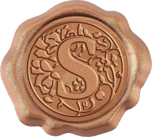 CRASPIRE Letter S Wax Seal Stickers Initial 25Pk Floral Adhesive Wax Seals Gold Decorative Stamp Stickers Envelope Stickers for Wedding Invitation Christmas Xmas Halloween in Saudi Arabia