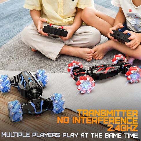 Remote Control Car - Gesture Sensing RC Stunt Car with Light & Music, Indoor/Outdoor All-Terrain 2.4Ghz RC Cars for Kids, Rechargeable Toy Cars, Birthday Gifts for Boys in Saudi Arabia