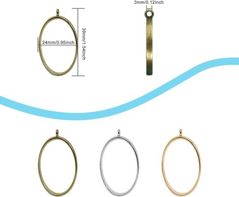 Open Bezels for Resin,Open Back Bezel Hollow Frame Pendants for Jewelry Making Supplies DIY Crafts in Kuwait