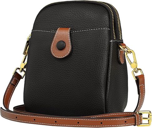 Leather Small Crossbody Cell Phone Purse for Women Designer Retro Zipper Purses Mini Wallet Bag with Credit Card Slots in Saudi Arabia