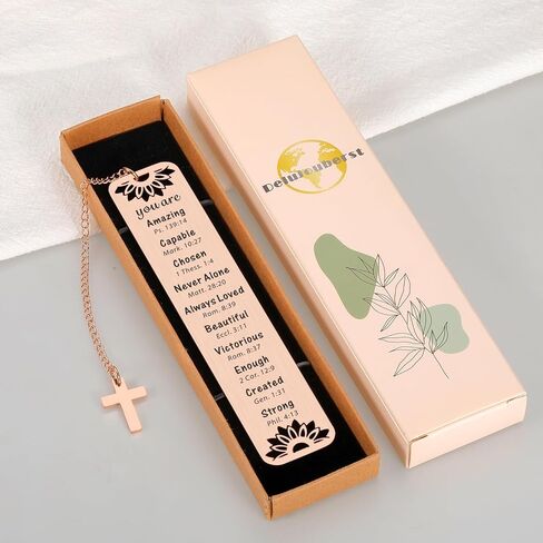 Sunflower Gifts for Women Scripture Baptism Gifts for Girls Boys Christian Graduation Gifts for Her Him Religious Catholic Gifts Bible Verse Bookmarks Faith Based Gift for Women Men First Communion in Kuwait