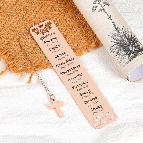 Sunflower Gifts for Women Scripture Baptism Gifts for Girls Boys Christian Graduation Gifts for Her Him Religious Catholic Gifts Bible Verse Bookmarks Faith Based Gift for Women Men First Communion in Kuwait