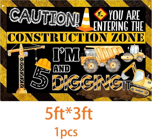 Construction 4th Birthday Party Banner Decorations for Boys ，Dump Truck 4th Birthday Party Decorations,4th Birthday Banner Boy in Saudi Arabia
