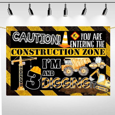 Construction 4th Birthday Party Banner Decorations for Boys ，Dump Truck 4th Birthday Party Decorations,4th Birthday Banner Boy in Saudi Arabia