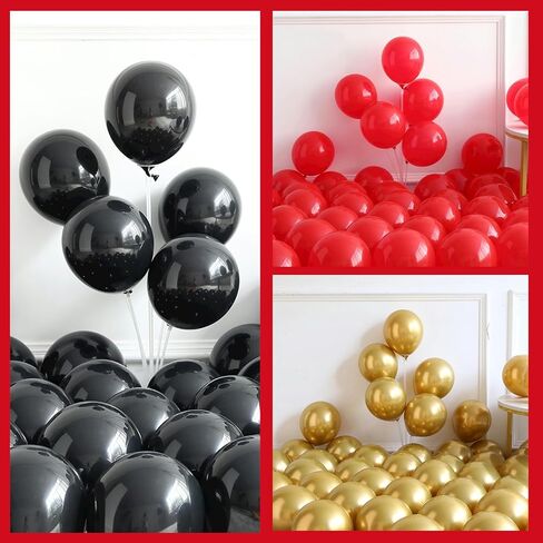 Derby Balloon Garland Arch KT ، 144pcs بالونات حمراء ذهبية سوداء مع روز حصان حصان البالونات للركض لزخارف سباق الخيل في كنتاكي في كنتاكي in Kuwait