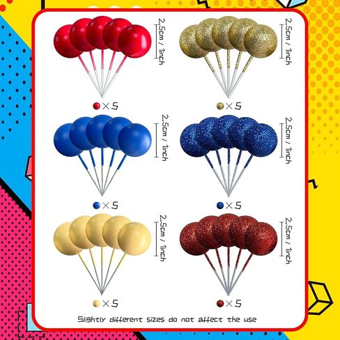 JeVenis Blue Red Yellow Happy Birthday Cake Topper Mens Birthday Cake Topper Hero Cake Decorations for Anniversary Birthday in Saudi Arabia