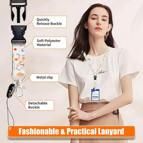 I Dont Know I Just Work Here Lanyards for ID Badges, Funny Teacher ID Badge Holder with Breakaway Lanyard Retractable Badge Reel, ID Card Holder Keychain Name Badge Clip for Teacher Nurse Student in Kuwait