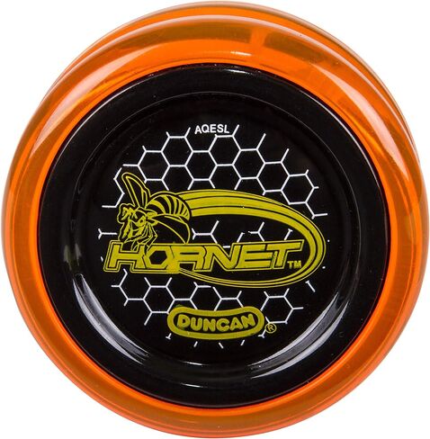 Duncan Toys Hornet Pro Looping yo-yo مع سلسلة ، محاور تحمل الكرة والجسم البلاستيكي ، برتقالي مع غطاء أسود in Kuwait