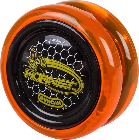 Duncan Toys Hornet Pro Looping yo-yo مع سلسلة ، محاور تحمل الكرة والجسم البلاستيكي ، برتقالي مع غطاء أسود in Kuwait