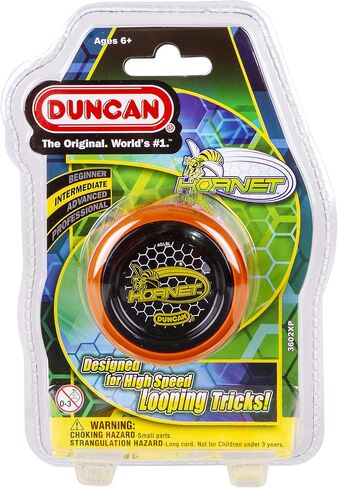 Duncan Toys Hornet Pro Looping yo-yo مع سلسلة ، محاور تحمل الكرة والجسم البلاستيكي ، برتقالي مع غطاء أسود in Kuwait