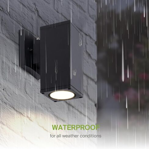 ASD LED 2-Way Round Cylinder Wall Light Fixture | 30W 900LM RGB-2700K-6500K 120V | Smart, Multicolor, Waterproof, ETL Listed | Exterior Patio Up-Down Lighting Sconce, Outdoor Lamp | Black, 2 Pack in Saudi Arabia