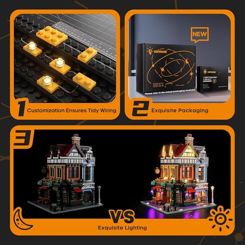 ضوء Lightailing لـ Lego -10350 Tudor Corner - مجموعة إضاءة LED متوافقة مع طراز Lego Building Model: إصدار التحكم عن بُعد - لم يتم تضمين مجموعة النموذج in Kuwait