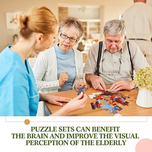 Syhood 10 Pack 16 Large Piece Easy Jigsaw Puzzles Elderly Seniors Dementia Alzheimer's Cognitive Gifts for Adult Elderly Seniors(Fresh) in Saudi Arabia