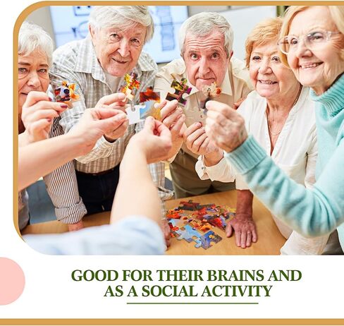 Syhood 10 Pack 16 Large Piece Easy Jigsaw Puzzles Elderly Seniors Dementia Alzheimer's Cognitive Gifts for Adult Elderly Seniors(Fresh) in Saudi Arabia