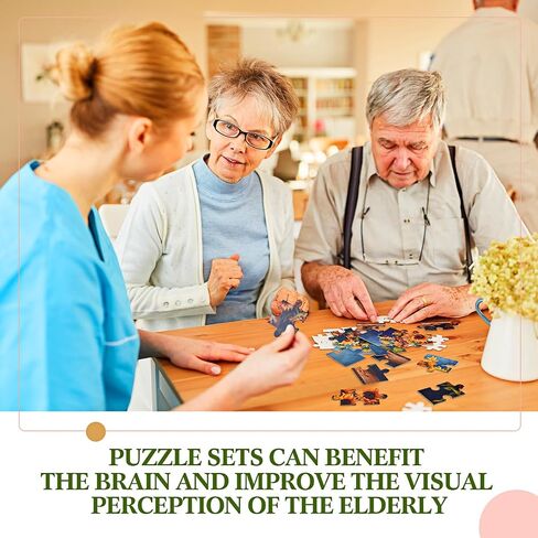 Syhood 10 Pack 16 Large Piece Easy Jigsaw Puzzles Elderly Seniors Dementia Alzheimer's Cognitive Gifts for Adult Elderly Seniors(Fresh) in Saudi Arabia