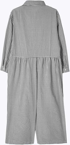 جمبسوت نسائي من utcoco بأكمام طويلة وأرجل واسعة منقوشة كاجوال فضفاض وأزرار لأعلى من قطعة واحدة بذلة طويلة in Kuwait