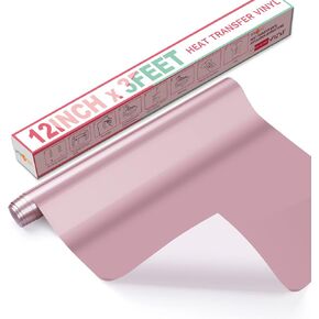 HTVRONT HTV Heat Transfer Vinyl-12" x 3FT Red HTV Vinyl Roll for T-Shirts, Iron on Vinyl for Cricut, Cameo & Heat Press Machine- Easy to Cut & Weed Vinyl Heat Transfer (Red)