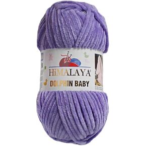 2 Pack/Skeins Himalaya Dolphin Baby, Each Skein 100 Gr/3,5 oz, 120 mt/ 132 yd, Super Bulky Yarn, Blanket Yarn, Velvet Yarn, Knitting Yarn, Amigurumi Yarn, Baby Yarn 80364
