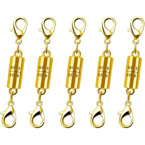 925 Silver Magnetic Necklace Clasps and Closures, Magnetic Jewelry Clasps,Strong Magnet Closures for Necklaces and Bracelets (3 Silver)