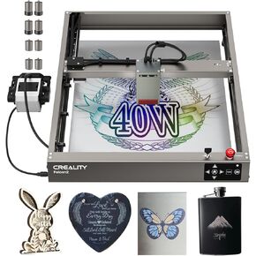 Creality Laser Engraver, 10W Laser Cutter with 0.06mm Light Spot, High Accuracy 3D Engraving Machine, DIY CNC Machine for Wood and Metal, Acrylic, Leather, etc (Falcon 10W)