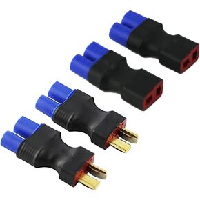 2pcs EC3 Male to T-Plug Female Connector Adapter and 2pcs EC3 Female to T-Plug Male Connector Adapter for RC Lipo Battery