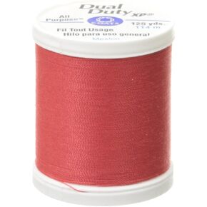 معاطف الخيط والشرح Dual Duty XP Thread General Guird ، 125 ياردة ، أحمر ساطع