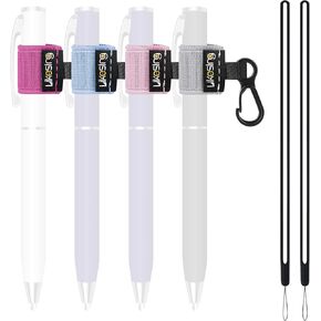 Portable Pen Holder for Lanyard, Elastic Pen Pencil Holder with Silicone Lanyard Around Neck for Nurses, Teachers, Waitres, Carpenters, Construction Workers, Contractors and Pros