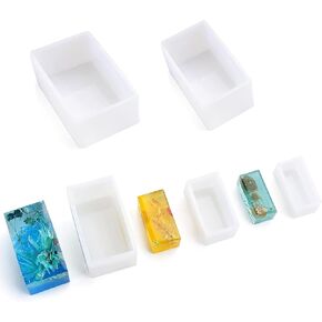 5Pcs Rectangle Silicone Molds, Silicone Molds for Epoxy Resin, Deep Casting Molds for Preserving Flowers, DIY Gifts