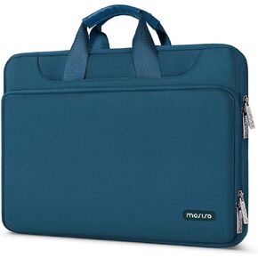 MOSISO 360 Protective Laptop Sleeve Compatible with MacBook Pro 16 inch 2024-2019 M4 M3 M2 M1/Air 15 M3 M2/Pro Retina 15, 15-15.6 inch Notebook Computer, Matching Color Sleeve Bag with Belt, Black