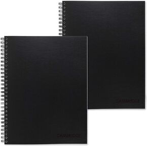 Cambridge Business Notebook, Legal Ruled, 6-1/2" x 9-1/2", Wirebound, Black, 2 Pack (73599)