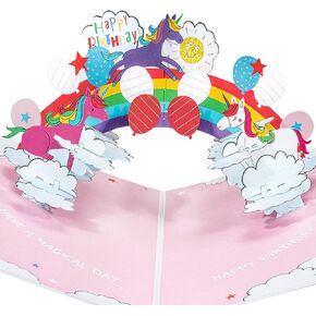 WRAPAHOLIC Pop Up Birthday Card - 3D Popup Card Sharks with Birthday Hats - 5.9 Inch x 7.9 Inch