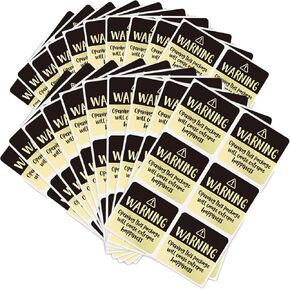 120 Extreme Happiness Labels, Warning Stickers, Small Business Packaging - 1.57 in x 1.57 in